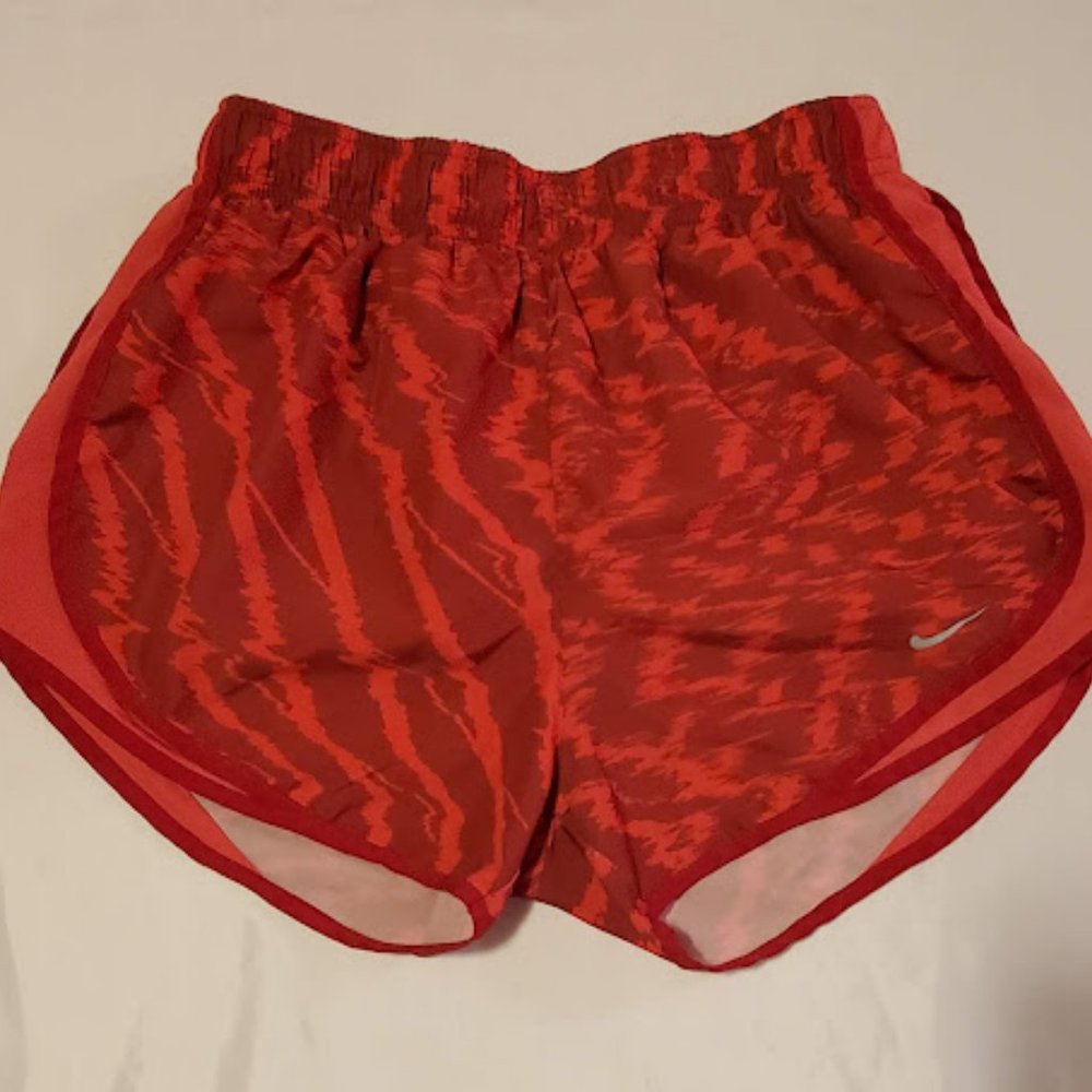 Nike Red and black Women's Brief-Lined Running Shorts dry fit